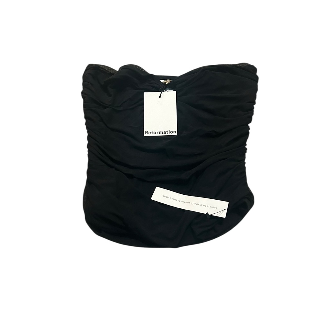 REFORMATION Myra ruched knit top nwt - Picture 2 of 6